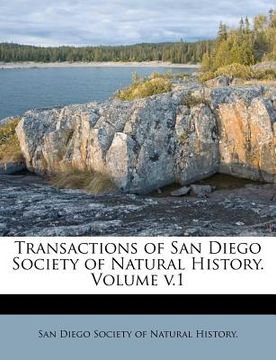 portada transactions of san diego society of natural history. volume v.1 (en Inglés)