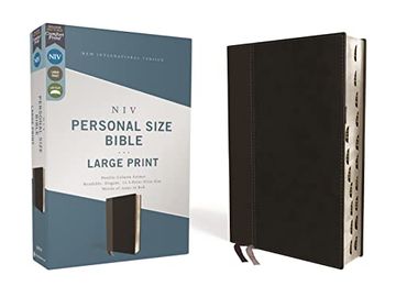 portada Niv, Personal Size Bible, Large Print, Leathersoft, Black, red Letter, Thumb Indexed, Comfort Print (en Inglés)
