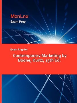 portada exam prep for contemporary marketing by boone, kurtz, 13th ed.