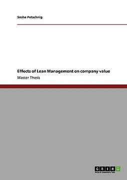 portada effects of lean management on company value (en Inglés)
