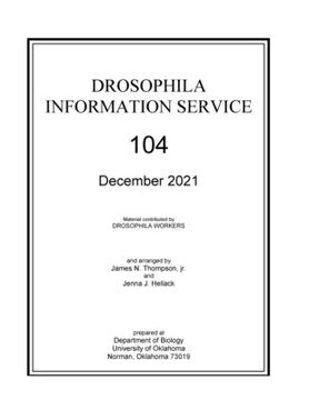 portada Drosophila Information Service 104 (en Inglés)