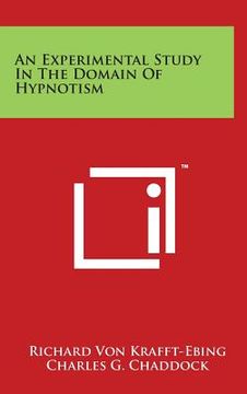 portada An Experimental Study in the Domain of Hypnotism (in English)