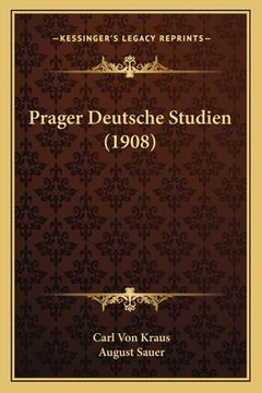 portada Prager Deutsche Studien (1908) (en Alemán)
