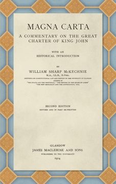 portada Magna Carta: A Commentary on the Great Charter of King John (en Inglés)