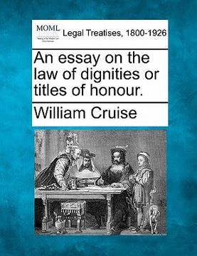 portada an essay on the law of dignities or titles of honour.