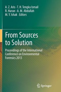 portada From Sources to Solution: Proceedings of the International Conference on Environmental Forensics 2013 (in English)