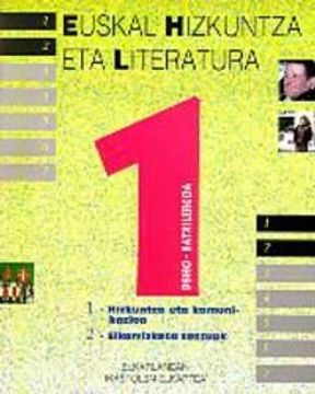 portada Euskal Hizkuntza eta Literatura, 1 Batxilergoa. Unitate Didaktikoa 1-2 (en Euskera)