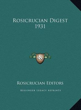 portada rosicrucian digest 1931