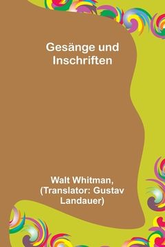 portada Gesänge und Inschriften (en Alemán)