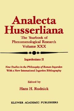 portada ingardeniana ii: new studies in the philosophy of roman ingarden with a new international ingarden bibliography (in English)