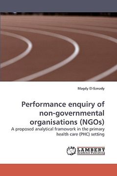 portada performance enquiry of non-governmental organisations (ngos) (en Inglés)