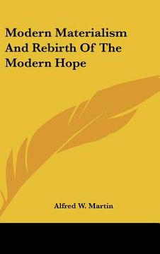 portada modern materialism and rebirth of the modern hope