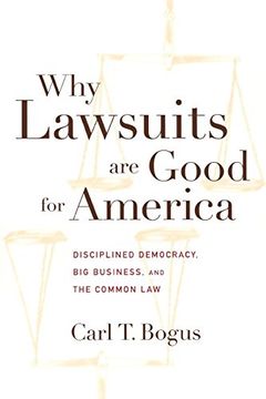 portada Why Lawsuits are Good for America: Disciplined Democracy, big Business, and the Common law (Critical America) (en Inglés)