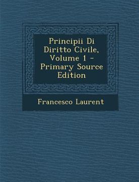 portada Principii Di Diritto Civile, Volume 1 (en Italiano)