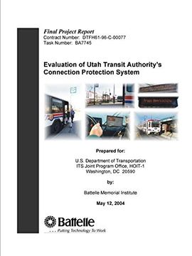 portada Evaluation of Utah Transit Authority's Connection Protection System - Final Project Report (en Inglés)