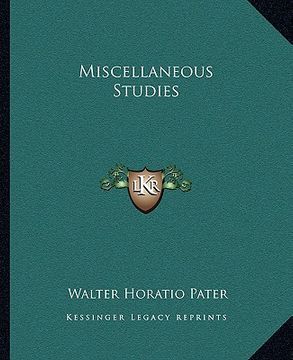 portada miscellaneous studies (in English)
