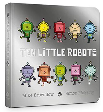 portada Ten Little Robots Board Book (en Inglés)