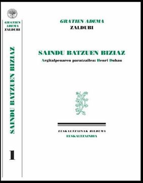 portada Saindu Batzuen Biziaz (Euskaltzainak) (en Euskera)