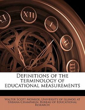 portada definitions of the terminology of educational measurements (in English)