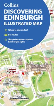 portada Discovering Edinburgh Illustrated Map: Ideal for Exploring (en Inglés)