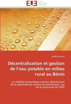 portada Decentralisation Et Gestion de L'Eau Potable En Milieu Rural Au Benin