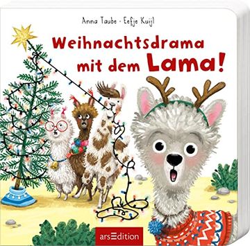 portada Weihnachtsdrama mit dem Lama: Lustiger Weihnachtlicher Vorlesespaß für Kleine Trotzköpfe ab 24 Monaten (en Alemán)