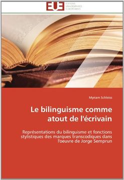 portada Le Bilinguisme Comme Atout de L'Ecrivain