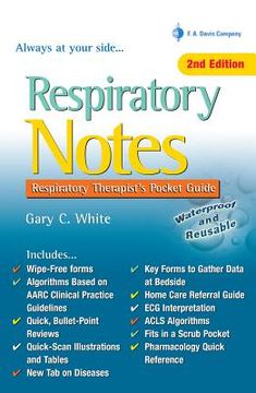 portada respiratory notes: respiratory therapist ` s pocket guide