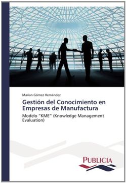 portada Gestión del Conocimiento en Empresas de Manufactura: Modelo "KME" (Knowledge Management Evaluation)
