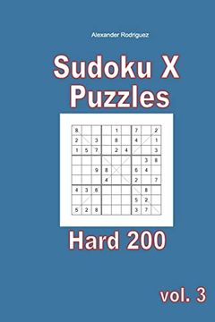 portada Sudoku x Puzzles - Hard 200 Vol. 3 (en Inglés)