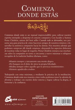 portada Comienza Donde Estás: Guía Para Vivir Compasivamente (in Spanish)