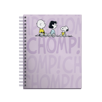 portada Cuaderno A4 Tapa Dura  160 hojas Snoopy Lila