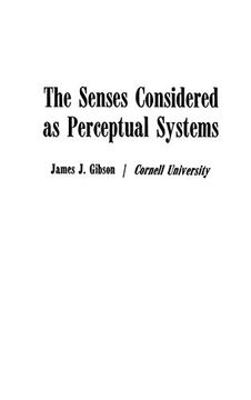 portada The Senses Considered as Perceptual Systems (en Inglés)