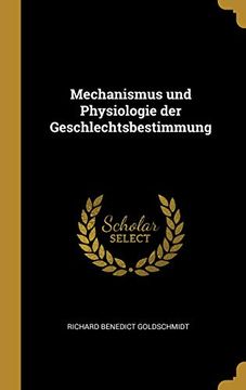 portada Mechanismus Und Physiologie Der Geschlechtsbestimmung (in German)