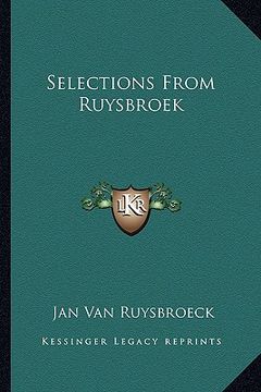 portada selections from ruysbroek (en Inglés)