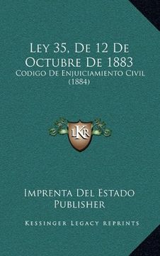 portada Ley 35, de 12 de Octubre de 1883: Codigo de Enjuiciamiento Civil (1884)