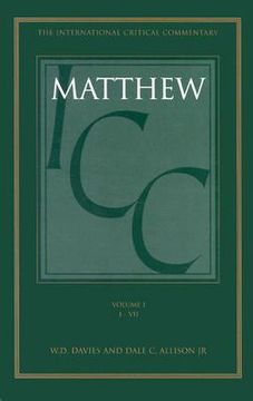 portada a critical and exegetical commentary on the gospel according to saint matthew