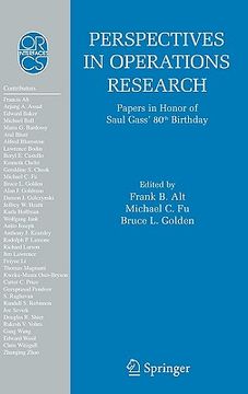 portada perspectives in operations research: papers in honor of saul gass' 80th birthday