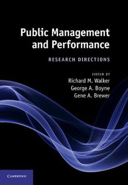 portada Public Management and Performance: Research Directions (in English)
