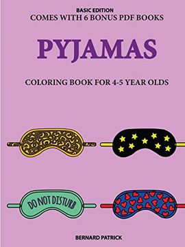 portada Coloring Book for 4-5 Year Olds (Pyjamas) (in English)