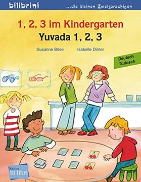 portada 1, 2, 3 im Kindergarten. Kinderbuch Deutsch-Türkisch (in Turco)