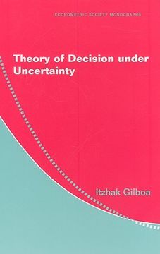 portada Theory of Decision Under Uncertainty Hardback (Econometric Society Monographs) (en Inglés)