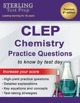 portada Sterling Test Prep Clep Chemistry Practice Questions: High Yield Clep Chemistry Questions (en Inglés)