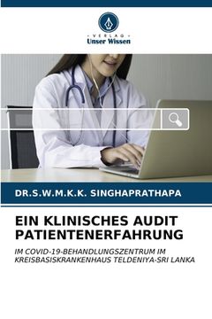 portada Ein Klinisches Audit Patientenerfahrung (en Alemán)