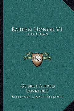 portada barren honor v1: a tale (1862) (en Inglés)