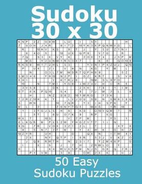 portada Sudoku 30 x 30 50 Easy Sudoku Puzzles (en Inglés)