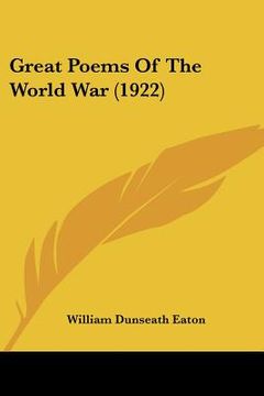 portada great poems of the world war (1922) (en Inglés)