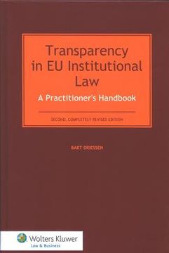 portada transparency in eu institutional law (en Inglés)