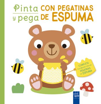 portada Pinta y pega con pegatinas de espuma. Verde (in Spanish)