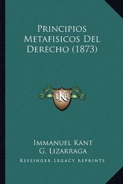 portada Principios Metafisicos del Derecho (1873) (in Spanish)
